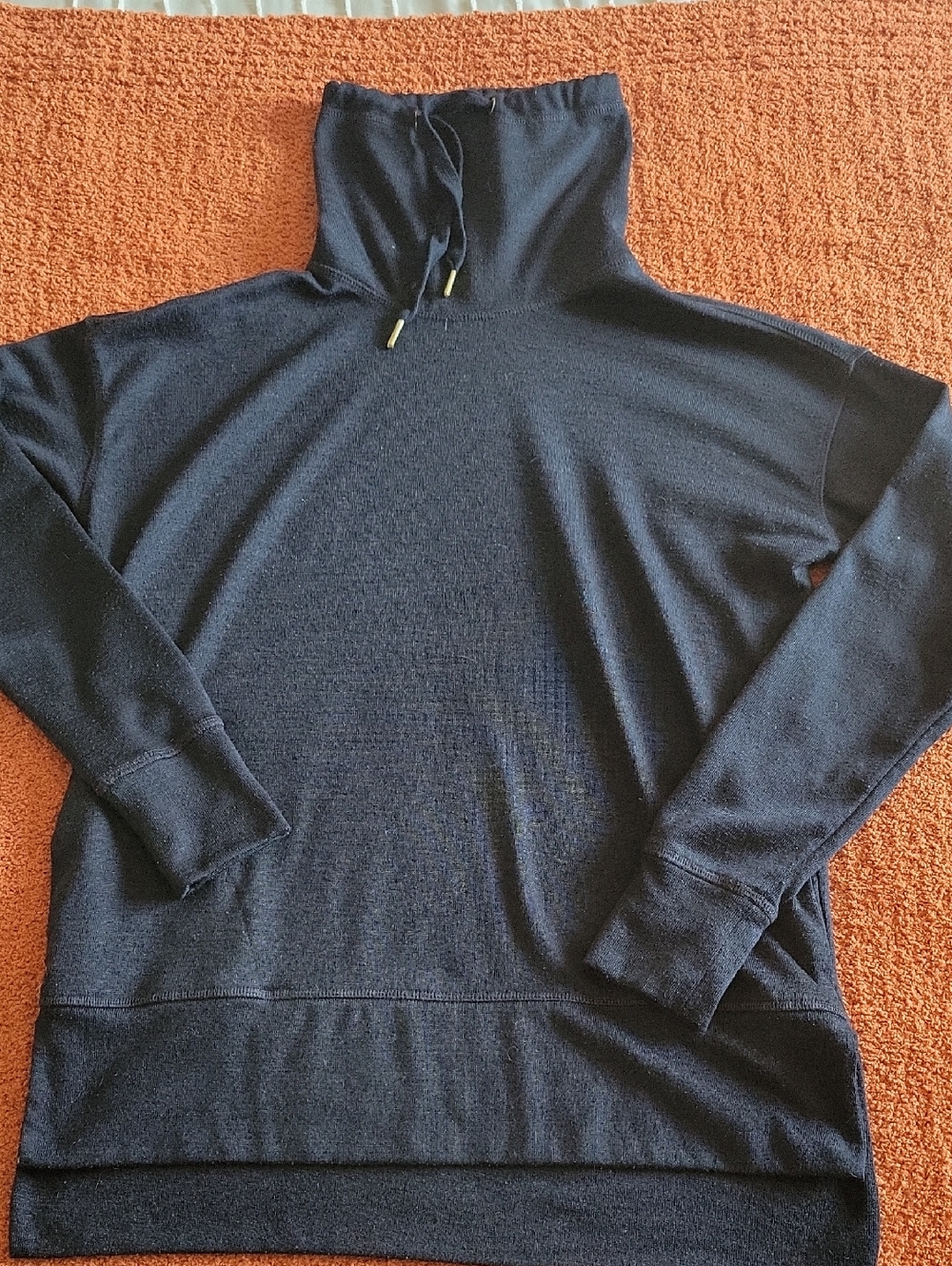 Women's Drawstring Funnel Neck Sweatshirt, size small